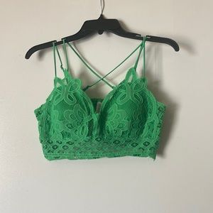Bright green bralette
